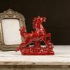 2026 Year of The Horse Figurine Ceramic Feng Shui Red Horse Statue Chinese New Year Home Office Tabletop Decoration for Wealth Good Luck