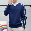 Herren Hoodie mit Farbblock und besticktem Kriegspferd: Europäisches Trendiges Langarmtop