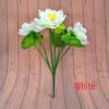 Small 7-Head Lotus Flower Silk Simulation for Buddhist Altar or Living Room Decor