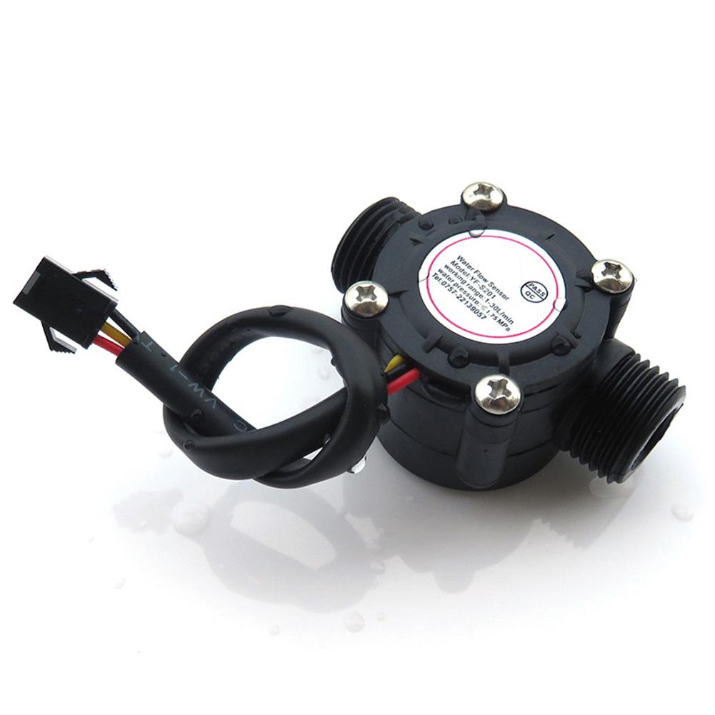 5-18V Water Flow Sensor Flowmeter Hall Flow Sensor Switch G1/2 Threads 1-30L/min For Water Heaters Coffee Machines