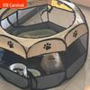 Blue Octagon Pet Playpen: Indoor Safety Gate, Cat Bed & Portable Folding Cage