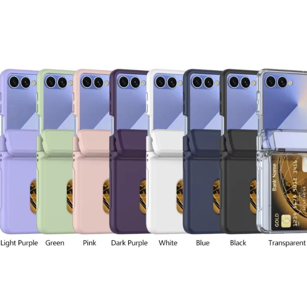 Kartenfach Vollschutzfolie Abdeckung für Samsung Z Flip 7 6 5 Automatischer Federgelenkiger Ständerhalter Rückabdeckung Hülle Funda