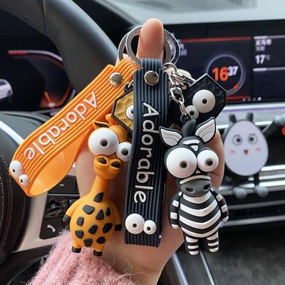 Super Cute Animals Key Chain Bag Pendant Key Buckle Ornaments Car Key Rings Car Accessories