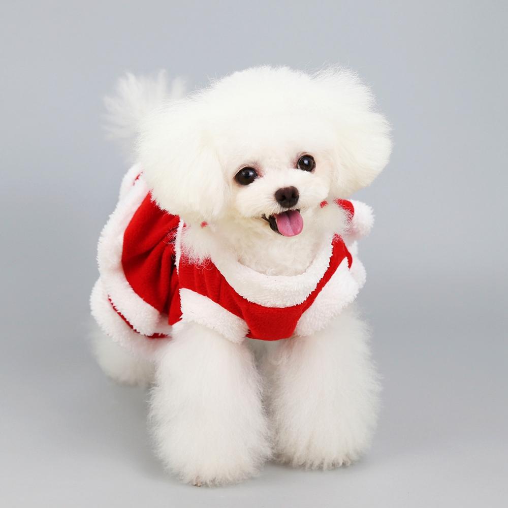 Soft Velvet Thick Thermal Winter Warm Dog Clothes Dog Christmas Dress Dog Dresses for Puppies & Small Dogs