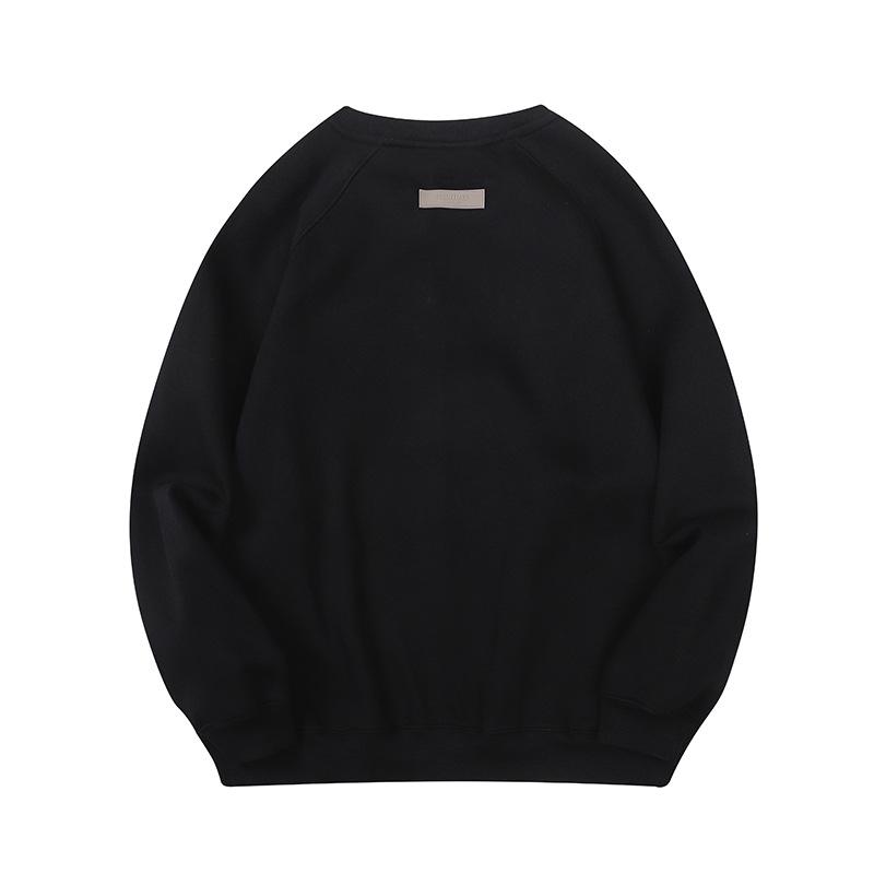 Felpa con Cappuccio Girocollo Lettere Floccate 1977 - Essenziali Unisex High Street, Collezione Autunno/Inverno