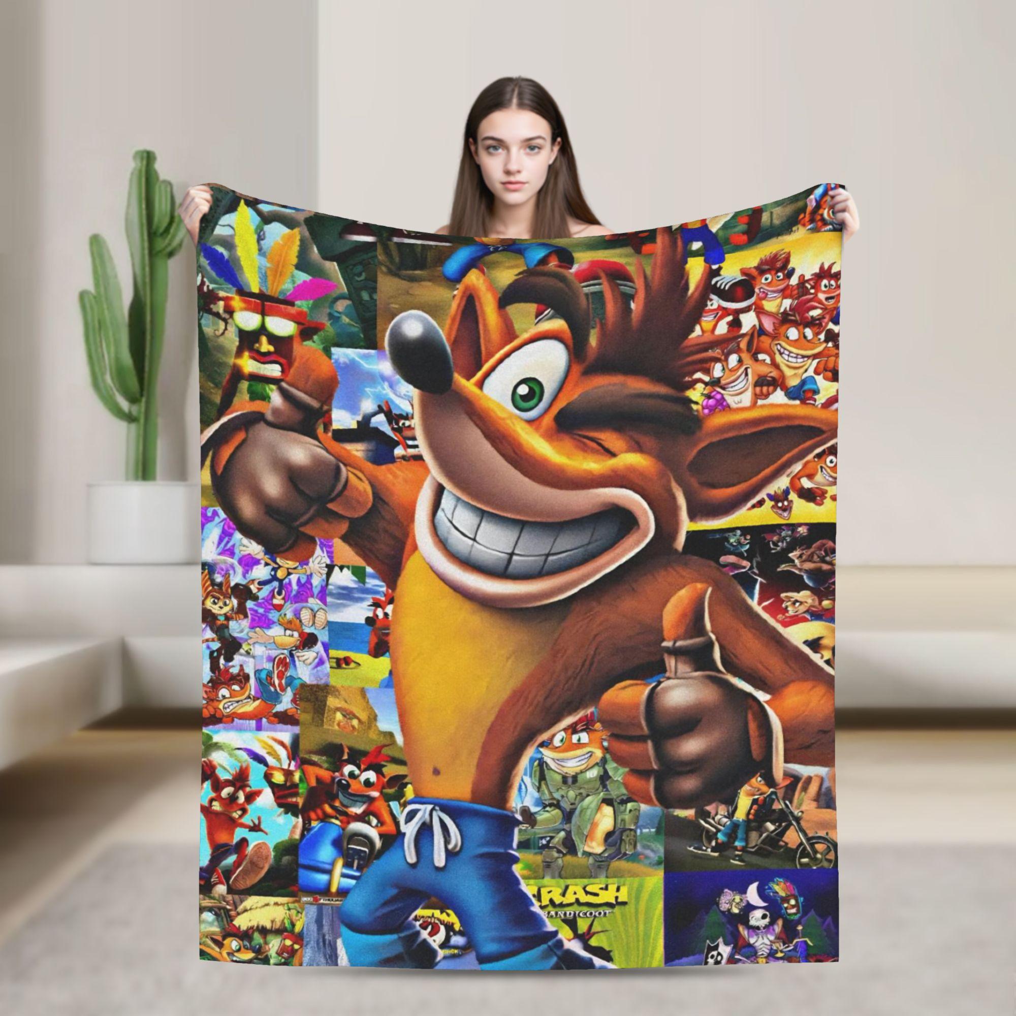 

Crashs Bandicoots Super Warm Blanket Decorative Plush Bedding Throws Street Trend Living Room Flannel Bedspread Sofa Bed Cover 30x40in