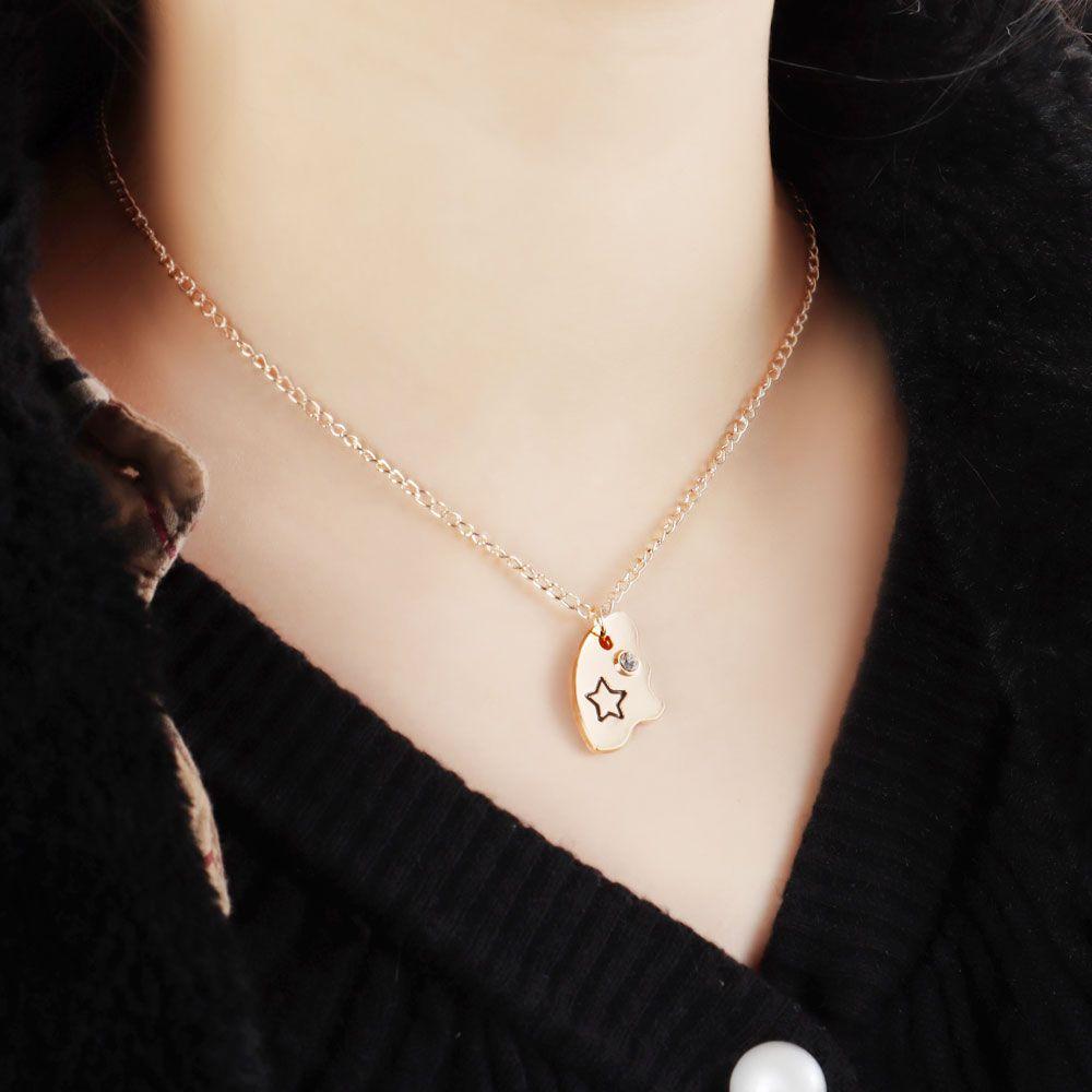 Collier d'amitié avec pendentif BFF incrusté de strass pour homme et femme, motif soleil, lune, nuage, étoile