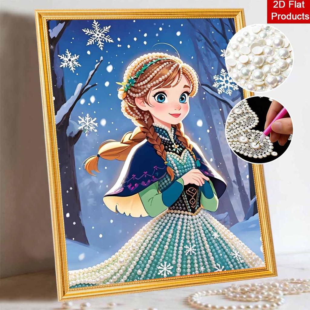 Disney Pearl Art Frozens Anna 5D DIY Pearl Picture Craft Kit Ideal Gift for Adults  Beginners | Creative Home Decor