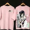 Demon Slayer Oversized Anime Printed Men and Women Tshirt Couple Summer Street Fashion Casual Parent Child Top Harajuku Y2K