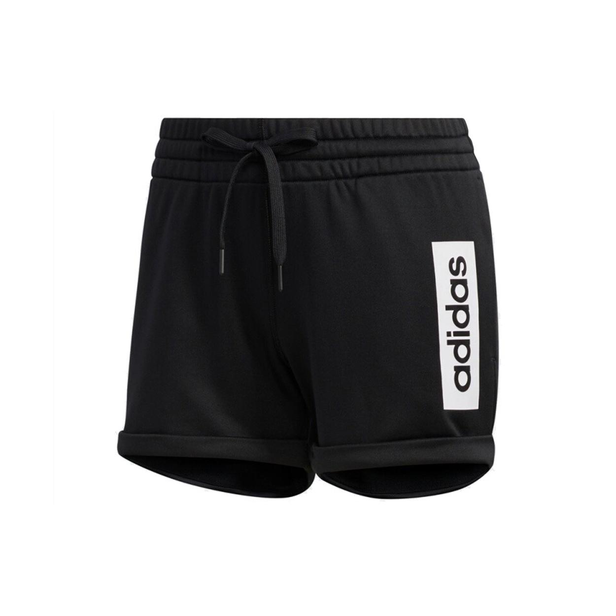 (WMNS) adidas Colorblock Shorts Asia Sizing Black White Women s FM6130 S