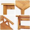 Garden Dining Set 5 pcs Brown Solid Acacia Wood