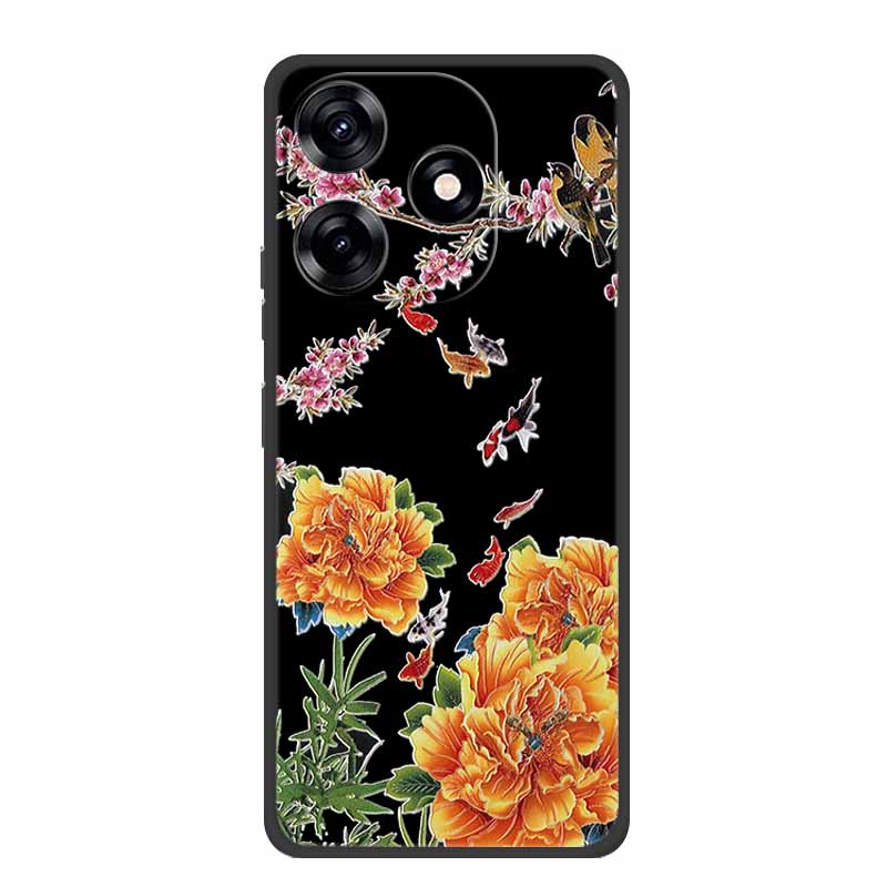 3D Embossed Case For ZTE Blade V50 Design 4G Phone Case Relief Black Silicone Soft Coque For ZTE Blade V50 Smart Back Cover Case