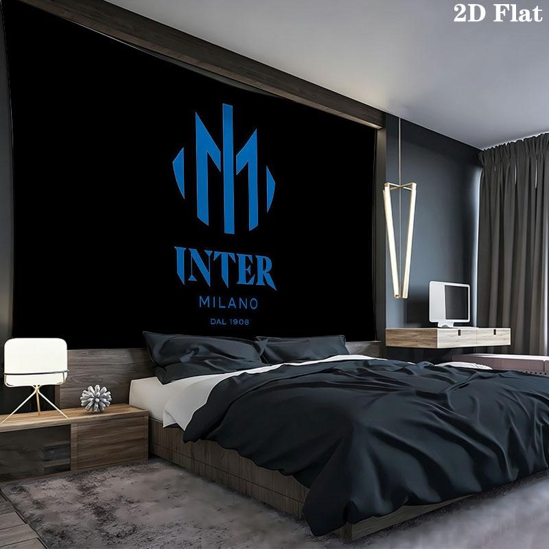 Inter Milan Wall tapestry, aesthetic printed fabric blanket, suitable for bedroom, living room, and home decor.