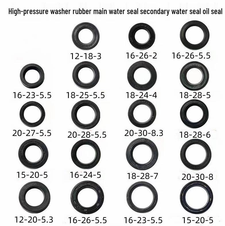Kit de réparation de pompe de nettoyeur haute pression: Tête, Pince à linge, Joint principal, Piston, Joint d'huile, Anneau en caoutchouc Accessoires