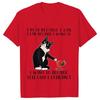 Black Cat I Was Told To Check My Cattitude T Shirt for Men Women Tops Funny T Shirt Short Sleeve Tees Summer Brand Tee Shirt