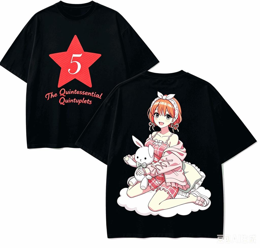 The Quintessential Quintuplets Anime Lover T-shirt Harajuku Cotton New Model High Street Retro