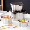 304 Stainless Steel Bento Lunch Box with Lid Food Containers Fresh-keeping Box Home Leak-Proof Storage Box 1100ml 2200ml 600ml