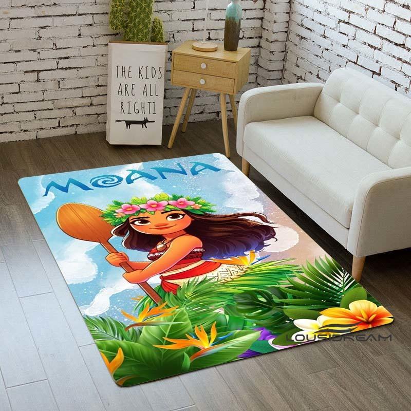 The new Moana-themed comedy adventure room mat is washable and non-slip, suitable for living room sofas, kitchens, and other are