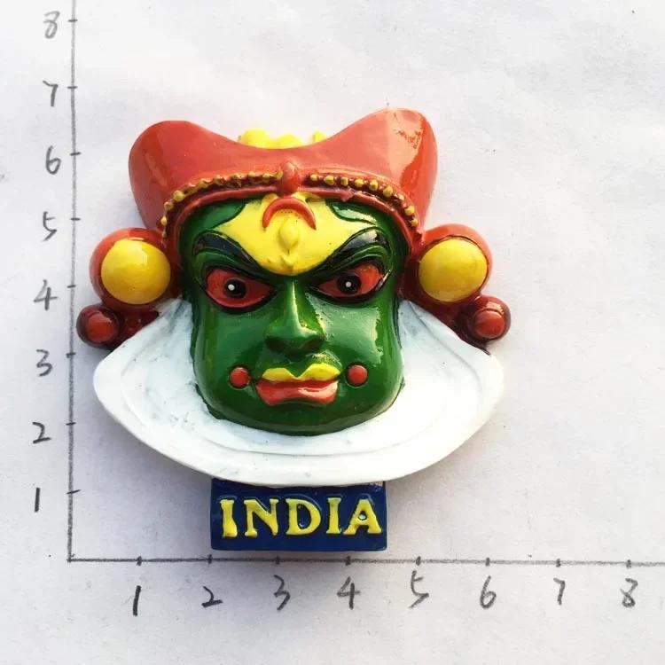 India Fridge Magnet Tourism Souvenir Rajasthan Bangalore 3D Resin Painted Crafts Magnets for Refrigerators Sticker Home Decor