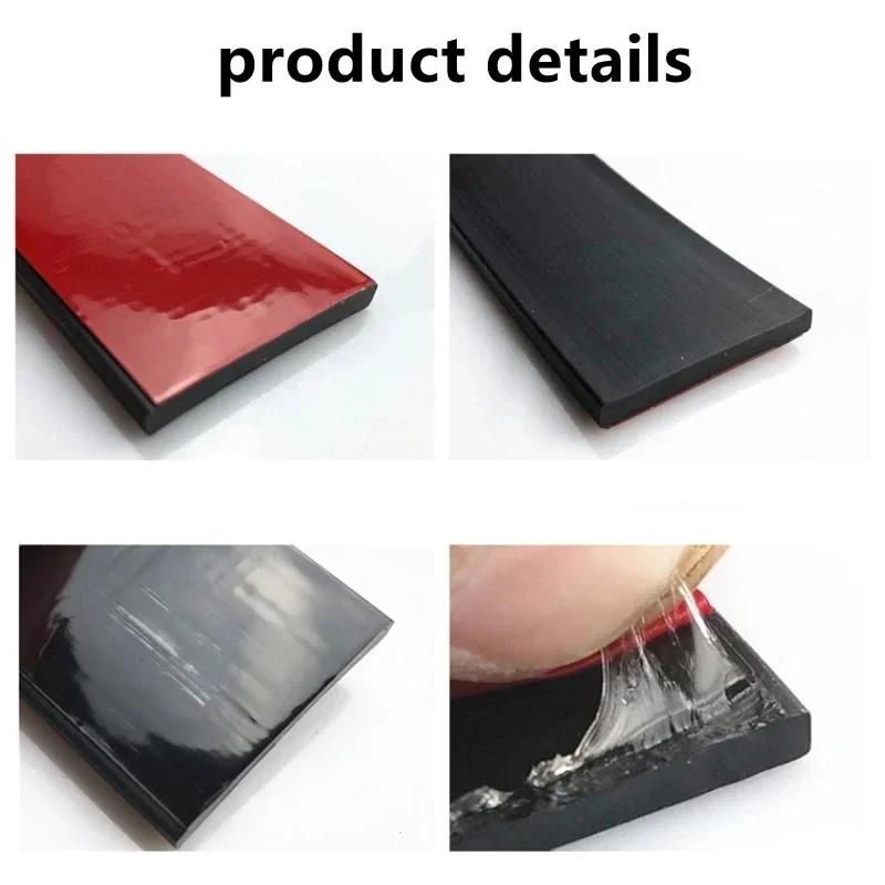 50cm Self Adhesive Rubber Strips Solid Rubber Strip DIY High Temperature Resistant Furniture Anti-skid Anti-collision Gasket
