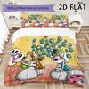 Diddl Pattern Bedding Uilt Set Uilt Cover Pillowcase Home Decoration Birthday Gift (1 * Duvet Cover + 2 * Pillowcase  Without Core)