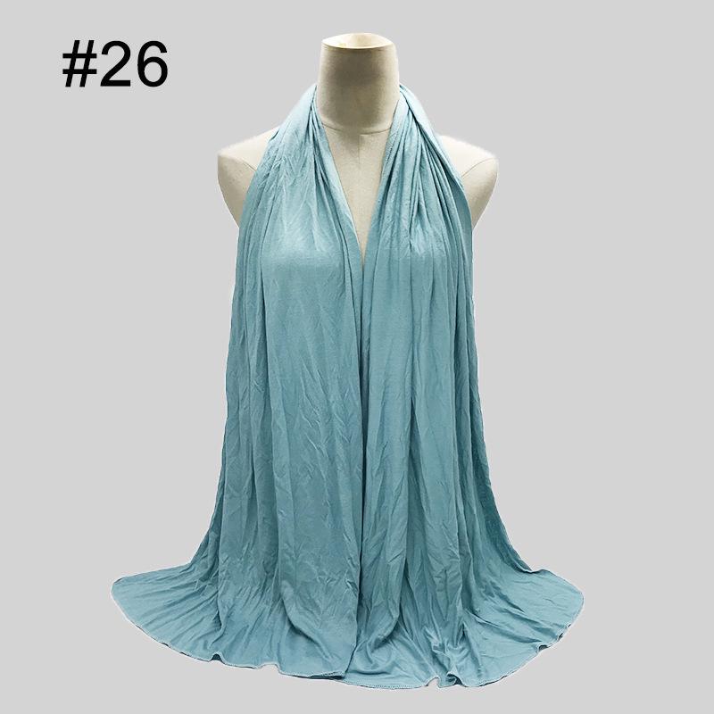 Ramadan Oversized Modal Cotton Jersey Hijabs Women Long Muslim Shawl Scarf Plain Soft Turban Head Wraps Abaya Islamic 180*85Cm