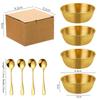 Stainless Steel Sauce Dish Spoon Set Stackable Food Safe Dipping Plate for Kitchen Dinner Party BBQ Sushi Tableware