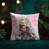 Anime Beautiful-No Game No Life-Cartoon Cushion Cover Silky Elegant Comfort Sofa Bed Invisible Zipper Beach Pillowcase