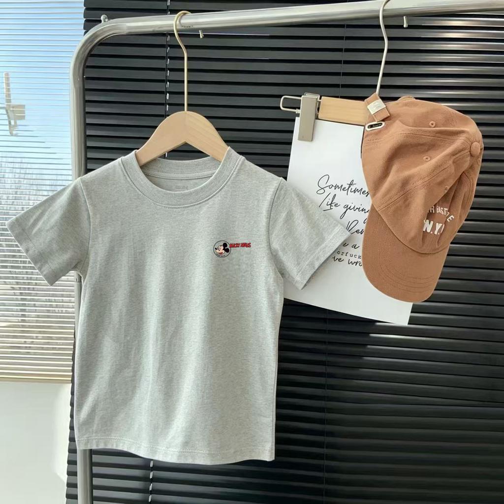 Kids Cotton Cartoon Short Sleeve T Shirt Boys Girls Summer Loose Breathable Top Casual Tee