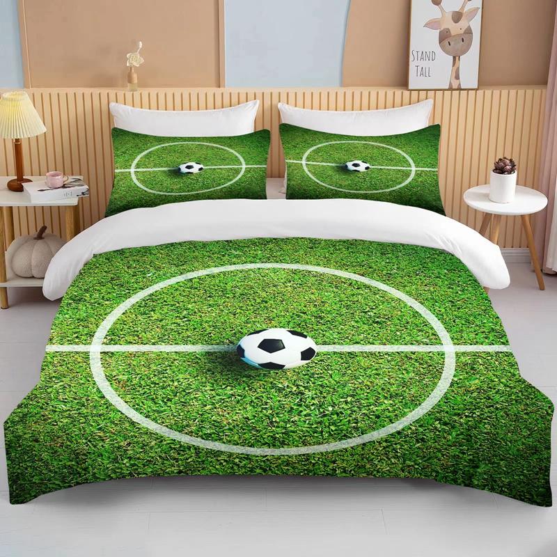 Cool Football Soccer 3D Bedding Set Duvet Cover Pillowcases Comforter Bed Linen Room Decor For Boys Gift Twin Queen King Size