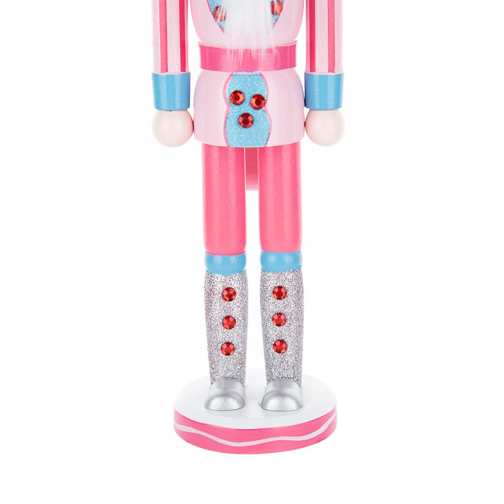 Pink Candy Style Wooden Nutcracker Ornament