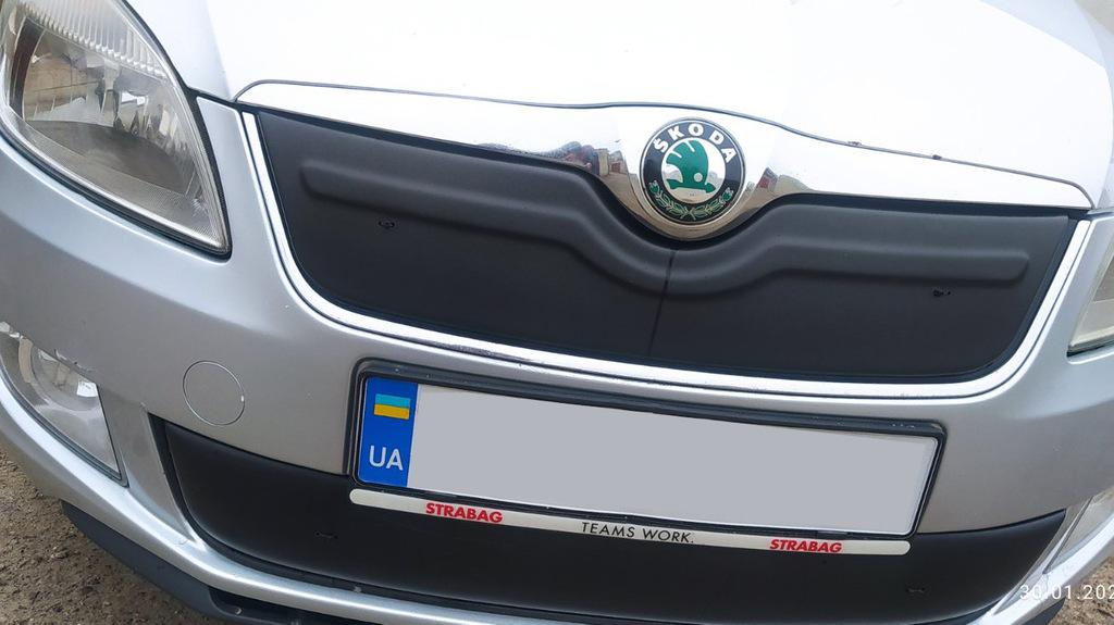 

Зимняя накладка на решетку (2010-2024, верхняя) Матовая для Skoda Roomster