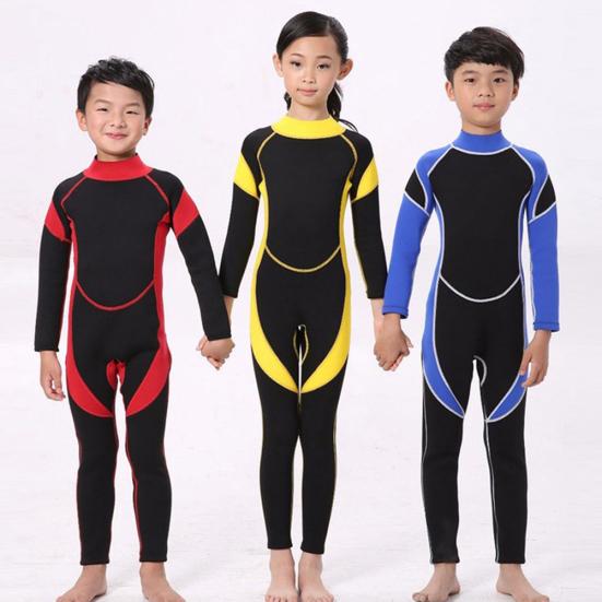 Long Sleeves Kids Wetsuit Diving Suit Swimming Snorkeling Surfing Warm Swimwear