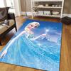 Elsa Queen cartoon pattern rug, Frozen theme, suitable for home, bedroom, bedside rug, and bathroom mat.
