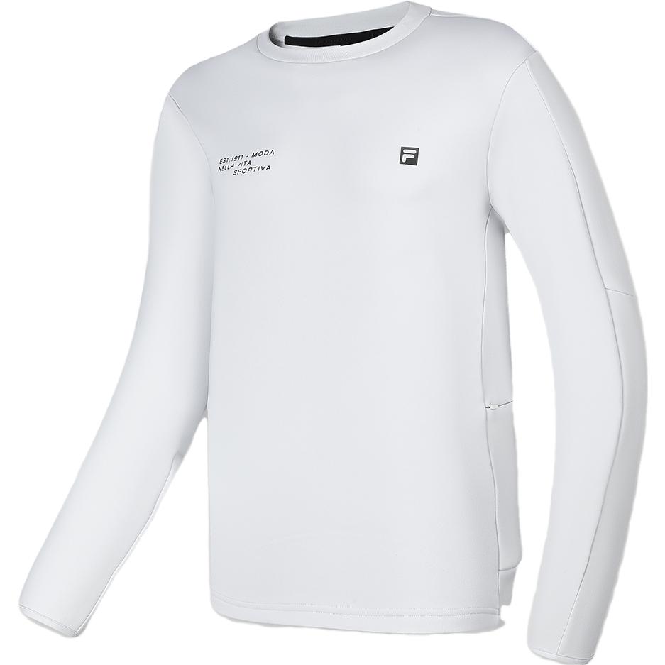 

FILA Official 2023 Winter New Knit Pullover Basic Basketball Sports Fitness Hoodie Men hoodie Light-Blue Gray A11M341210F-GY L