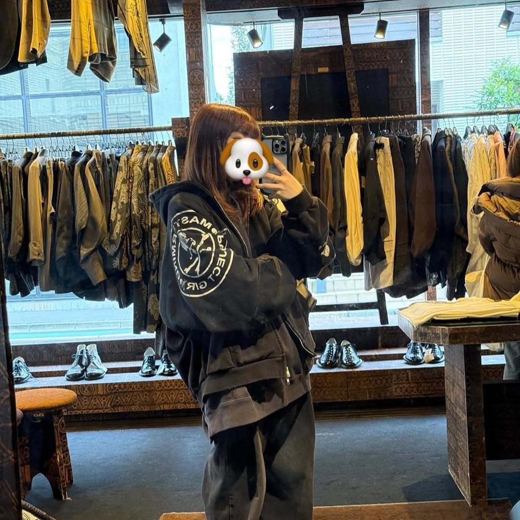 GRALIZ PROJECT G/R 25SS Vintage Totenkopf Patchwork Abgenutzte Jacke