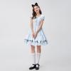 Cosplay Halloween, Alice's Dream Wonderland, Japanese cute maid dress cos dress blue and white, short-sleeved princess dress