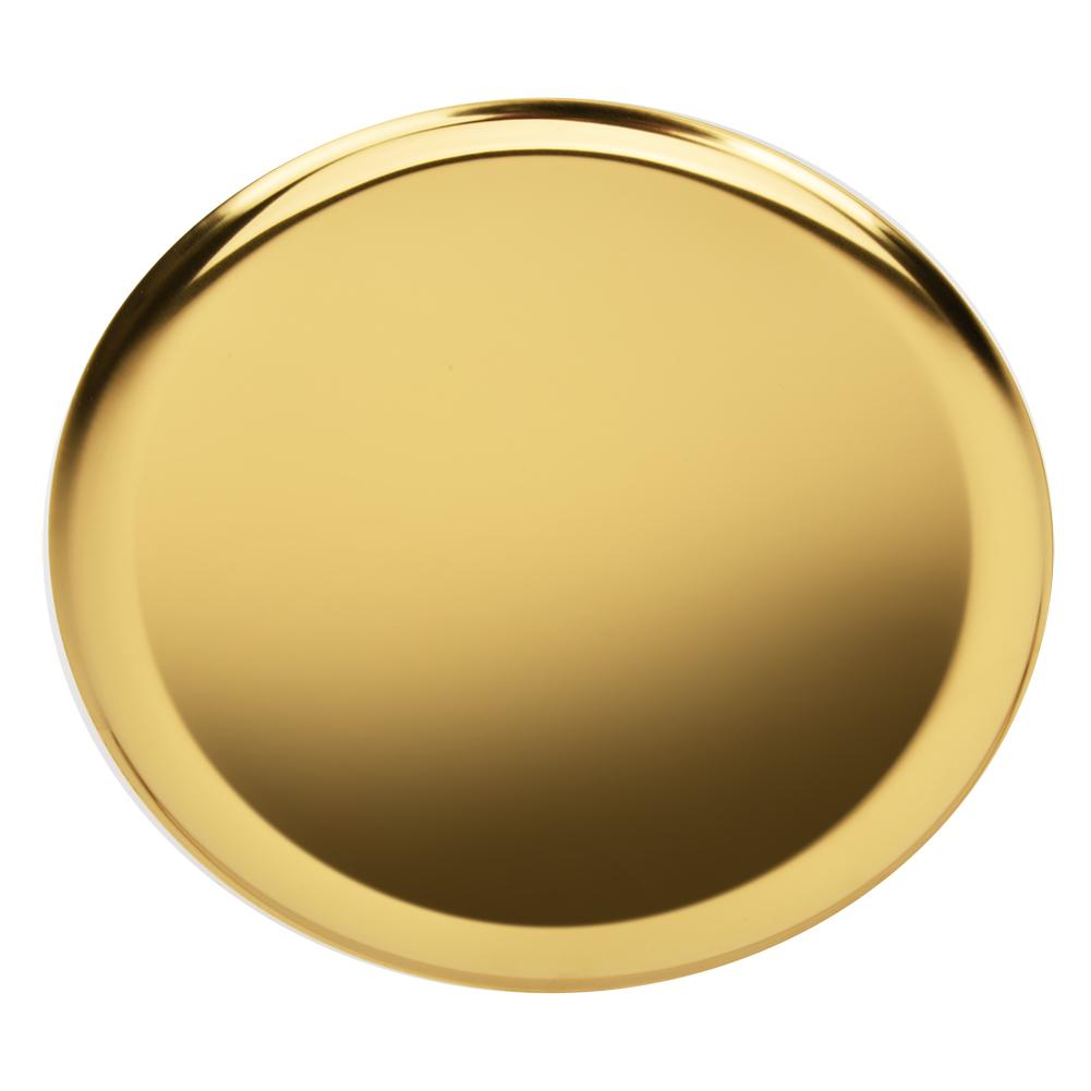 Stainless Steel Serving Tray Plate for Tea Set Fruits Candies Food Jewelry Towel (Golden)