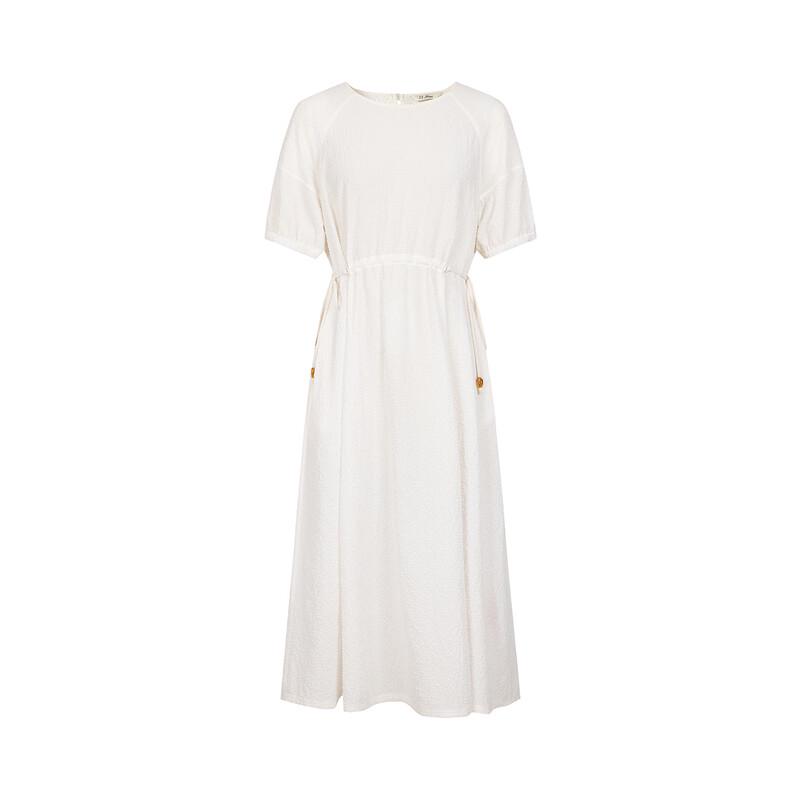 JUZUI Women's Commuter Casual Seersucker A-Line Dress