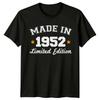 Gemaakt In 1952 Unisex T-shirt 74e Verjaardagscadeau Beperkte Editie