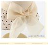 Sweet Heart-Patterned Ribbon Women Sun Hat for Outdoor Activities, Holidays Beach Bow