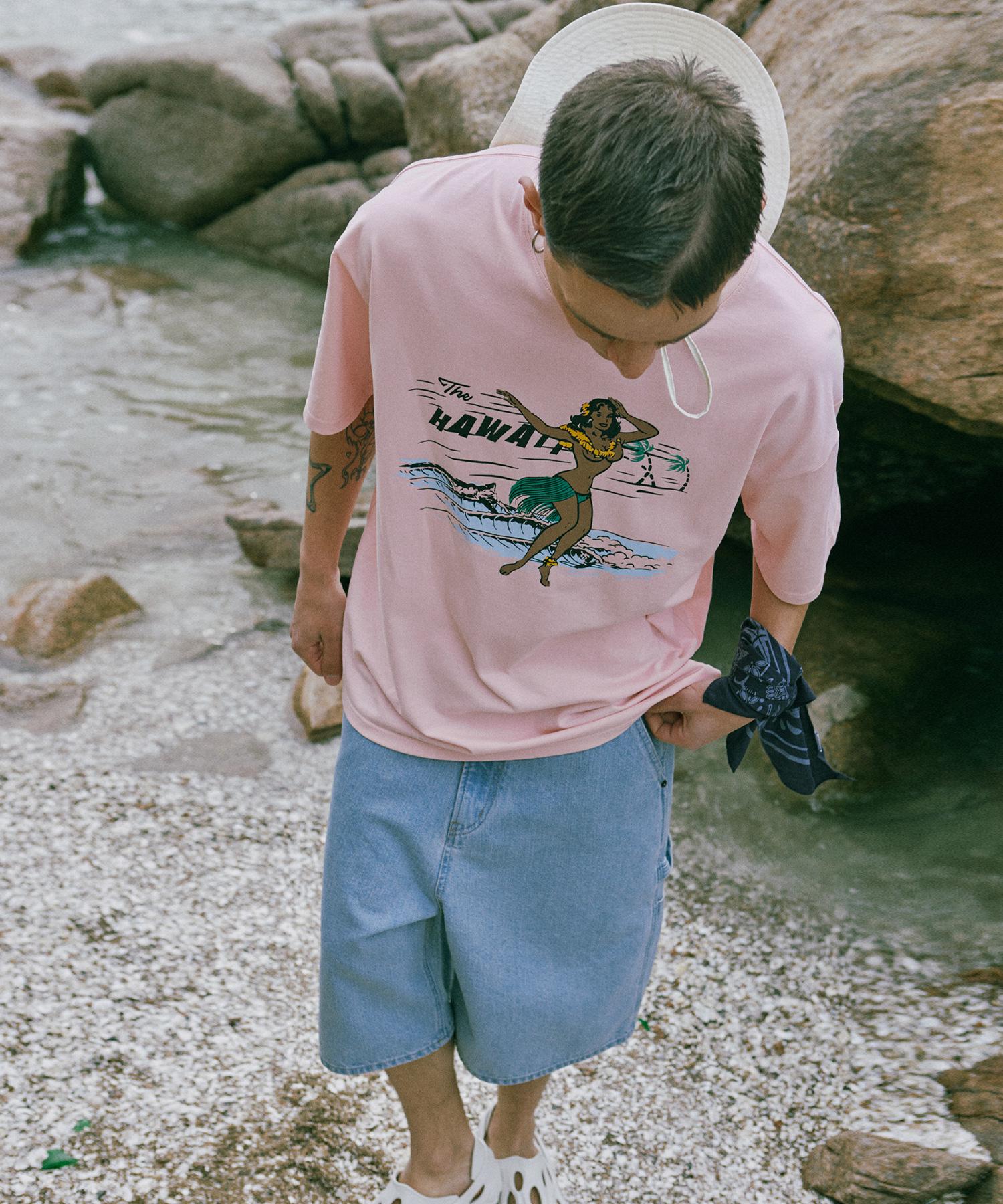 Mc Wood Gun Swagver 3574 Hawaii Oversized Pink Short Sleeve Tee M