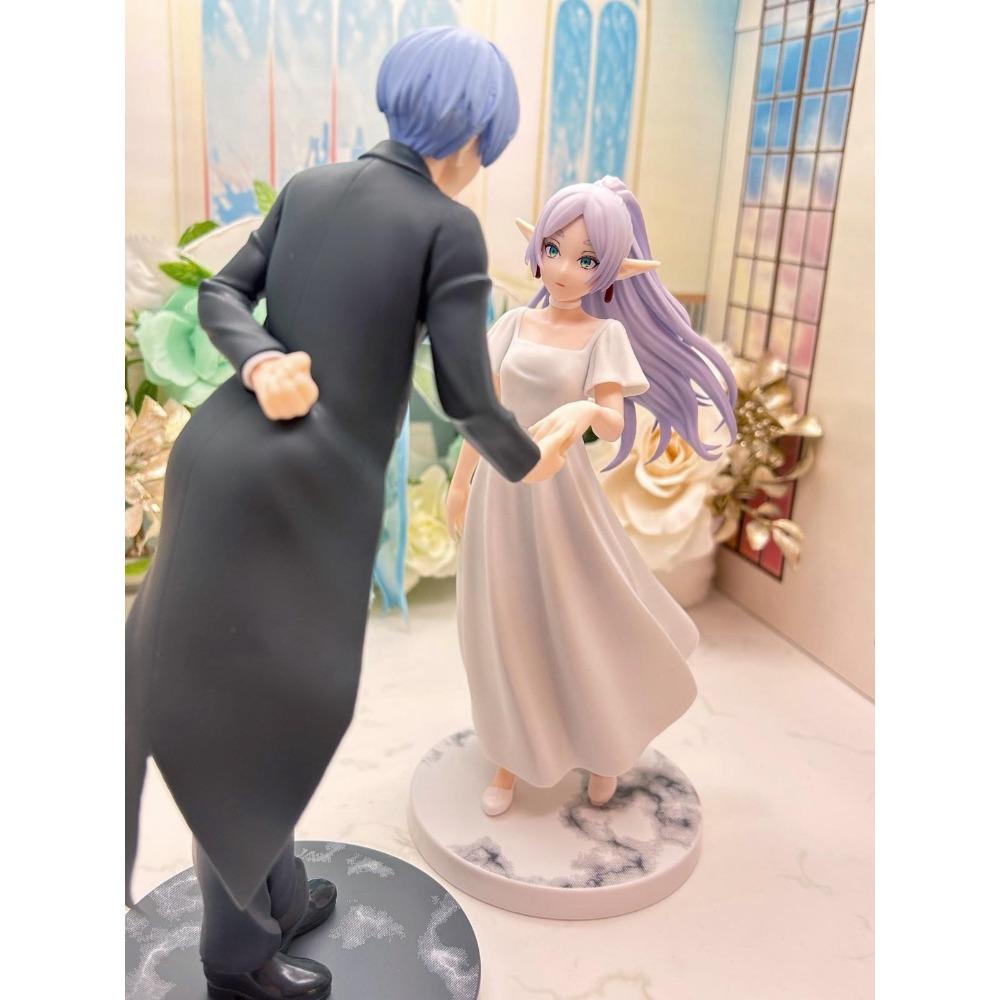 18CM Anime Sousou No Frieren Frieren Himmel Figuer Frieren Dress Wedding Suit Ver Set Model Toy Doll Aciton Figure PVC