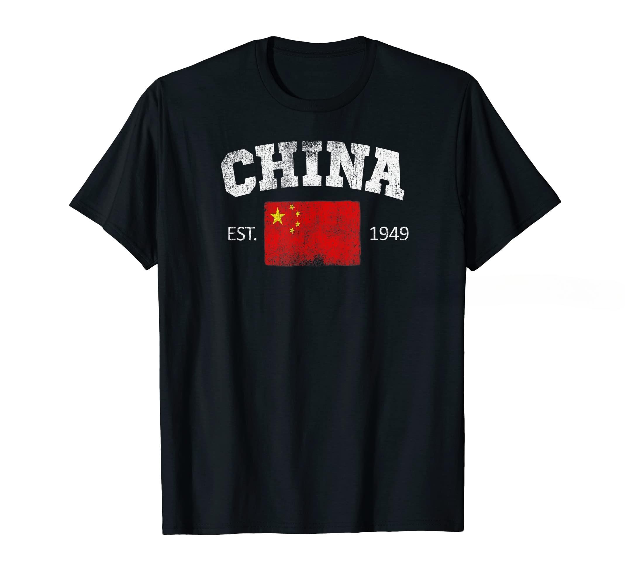 UNISEX T Shirts Size S6XL Vintage CHINA Independence Day Flag Est 1949 Souvenir TShirt Gift Hip Hop MEN WOMEN S
