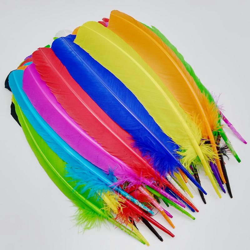 100pcs Natural Turkey Feathers Christmas Wedding Party Dress Decorations Accessories Pheasant Plumes Table Centerpieces 25-30CM