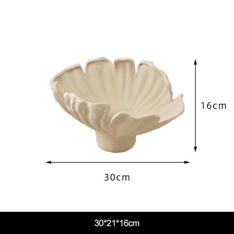 Petal Shaped Ceramic Fruit Bowl Storage Crafts Home Coffee Table Snack Plate Ornaments Bedroom Dresser Jewelry Tray Decoration