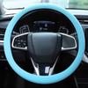 Universal Car Steering Wheel Cover Anti-Slip Leather Texture Soft Silicone Car Steering