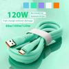120W 6A Kabel pro rychlé nabíjení Type-C Datový kabel Šetrný k pokožce Nehřející silikonový vodič Pro telefon Huawei Android USB Kabel typu C