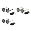 Adjustable Tint Polarized Sunglasses 1-9 Gear Round Glasses with ND Filter Lenses for Men UV Protection Eyewear for Beach Travel