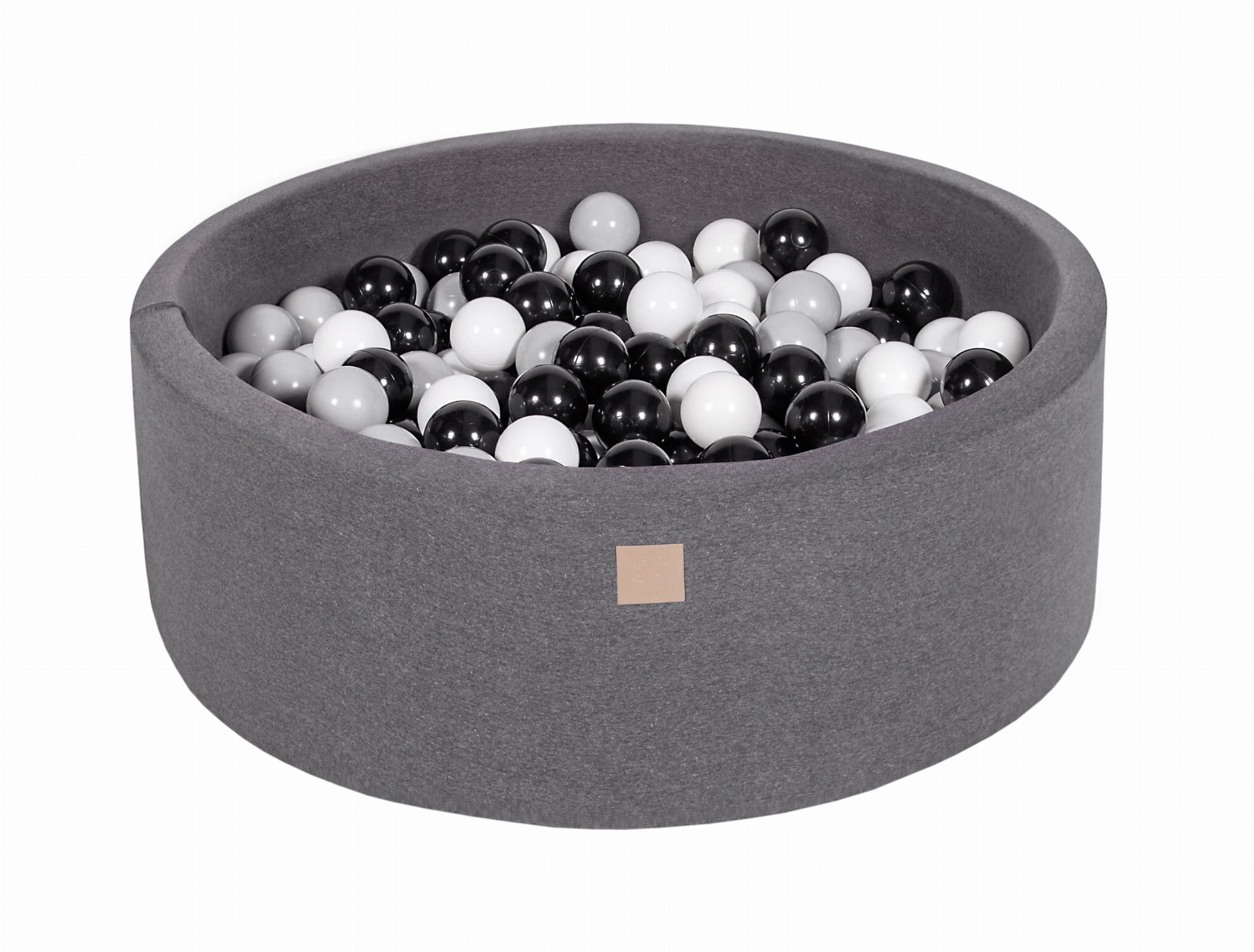 Piscine à balles ronde avec balles MeowBaby® Baumwolle, Dunkelgrau 90x30 cm